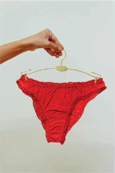 GK Red Frilly Panties